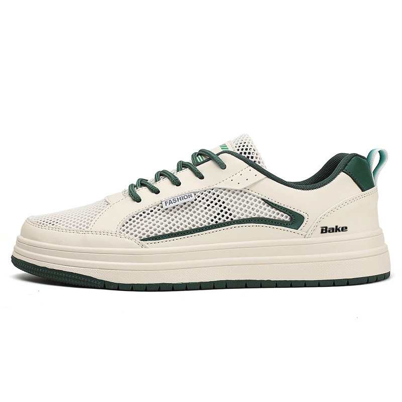 

Легкие и дышащие низкие мужские кроссовки для скейтбординга BAKE, Beige Green