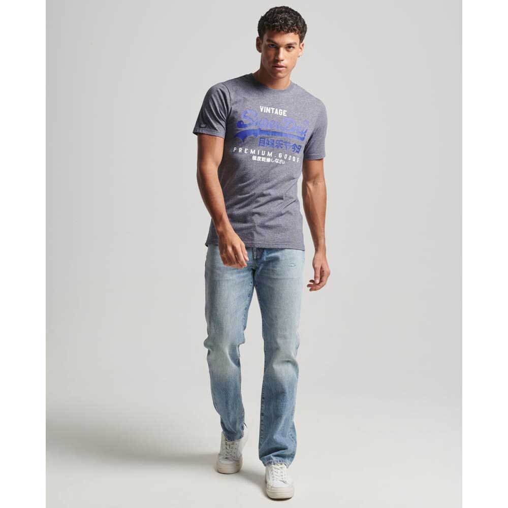 Футболка Superdry Classic Vintage Logo Heritage, серый — фото 4