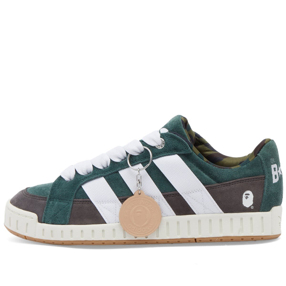 

Кроссовки Adidas X Bape Lawsuit, цвет Shadow Green, Footwear White & Core Black