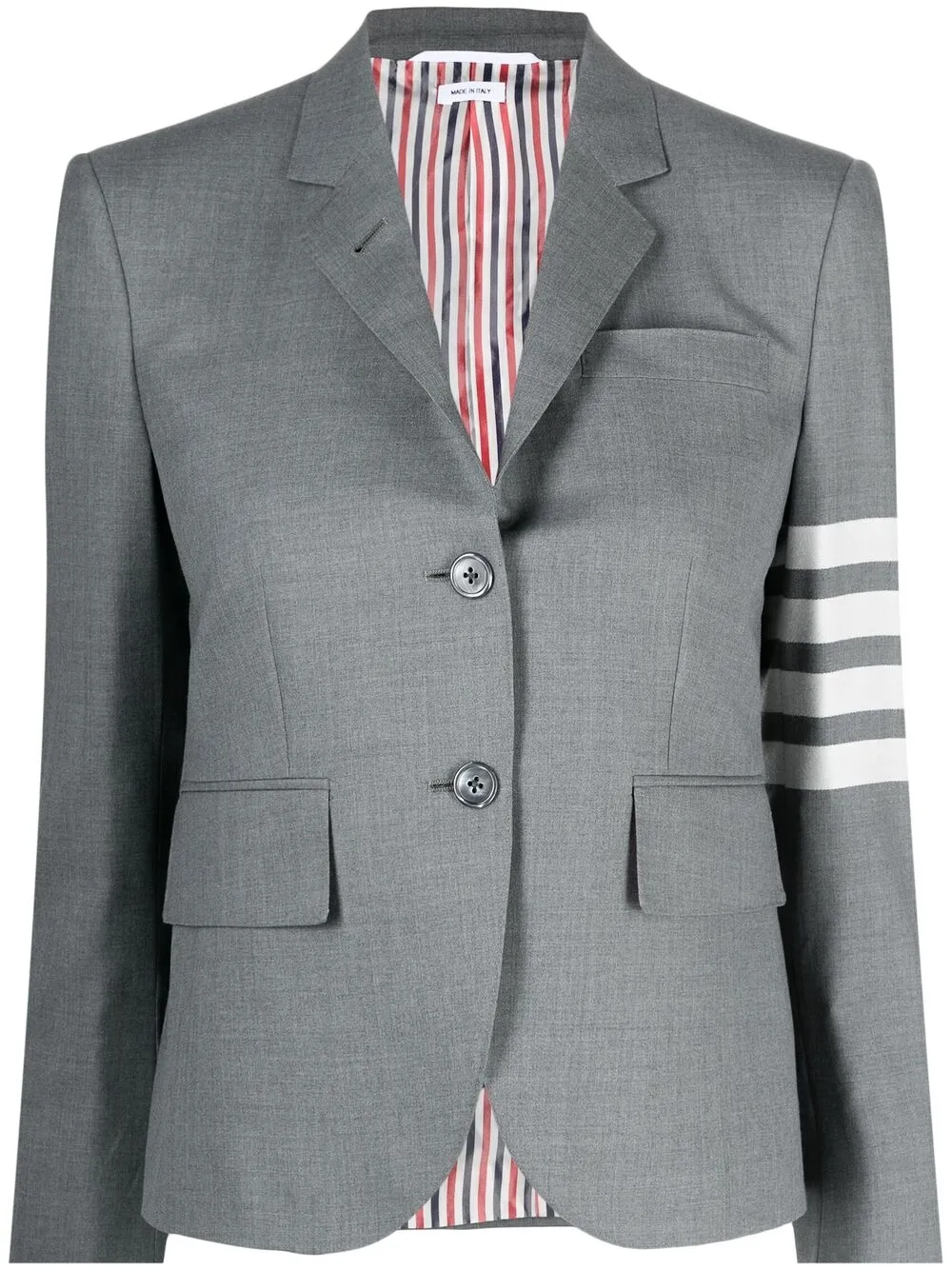 

Однобортный блейзер с полосками 4-Bar THOM BROWNE, зеленый