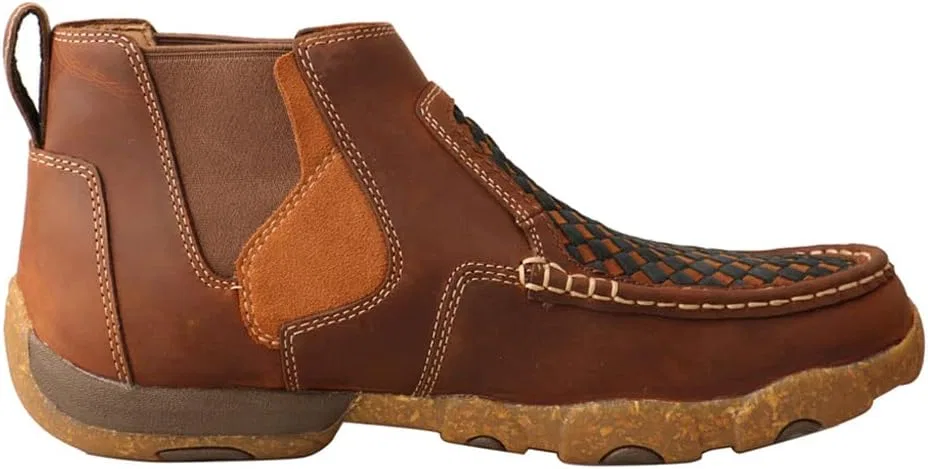 Мокасины Twisted X Chelsea Driving Moc Boot, Woven Multi & Oiled Saddle — фото 2
