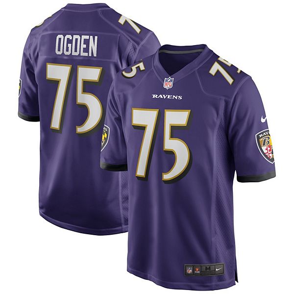 Мужская футболка Baltimore Ravens игрока Jonathan Ogden в фиолетовом цвете Nike — фото 2