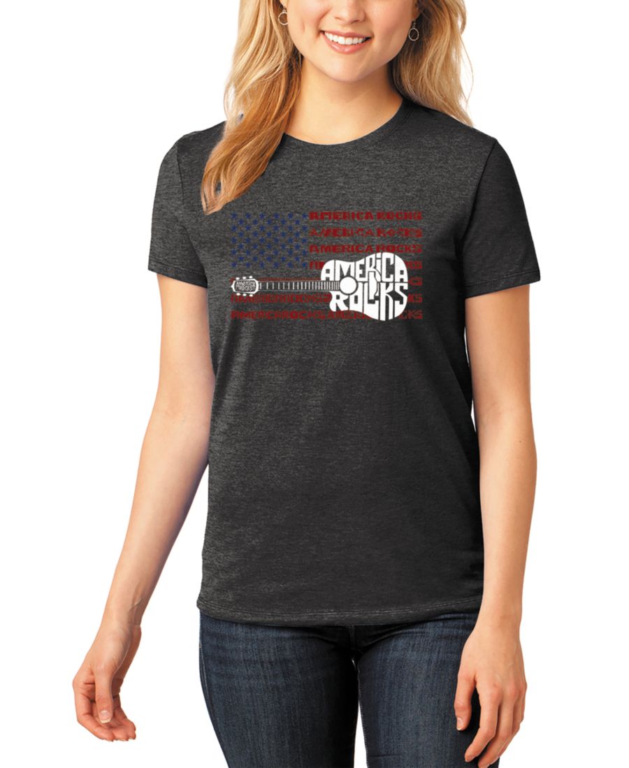 

Женская футболка с круглым вырезом America Rocks LA Pop Art, Black, Черный, Женская футболка с круглым вырезом America Rocks LA Pop Art, Black