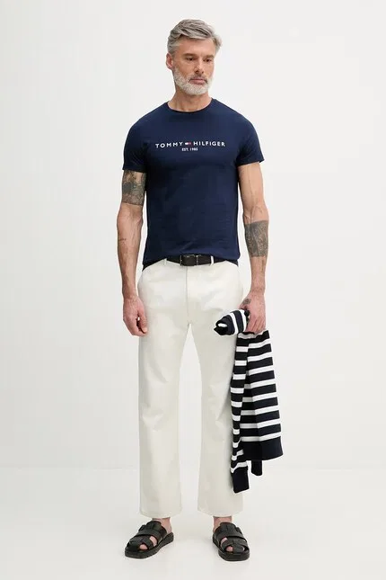 Футболка классическая Tommy Hilfiger, синий — фото 2