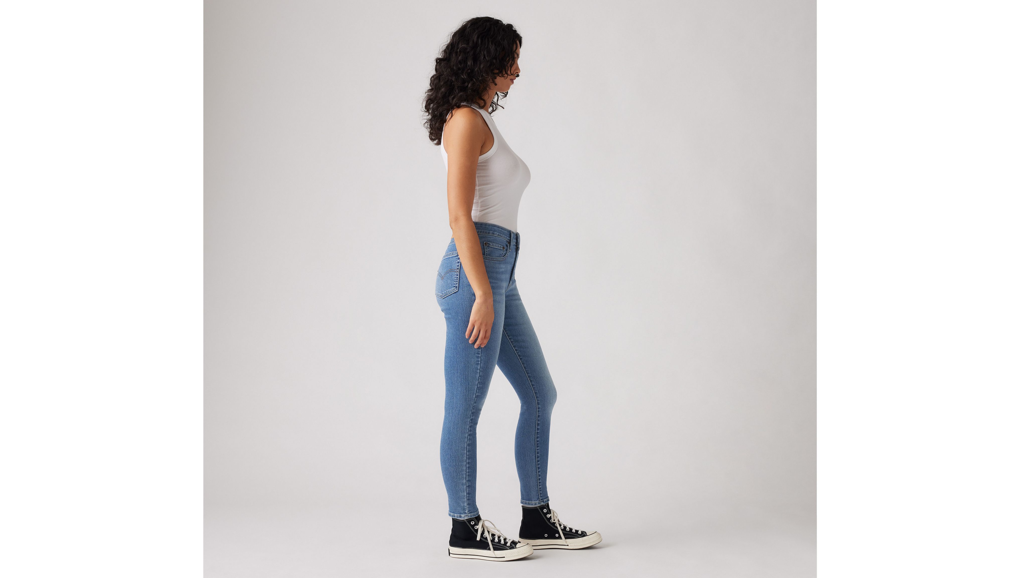 721 Узкие женские джинсы с высокой талией Levi's, Eternal Indigo Mid - Medium Wash — фото 3