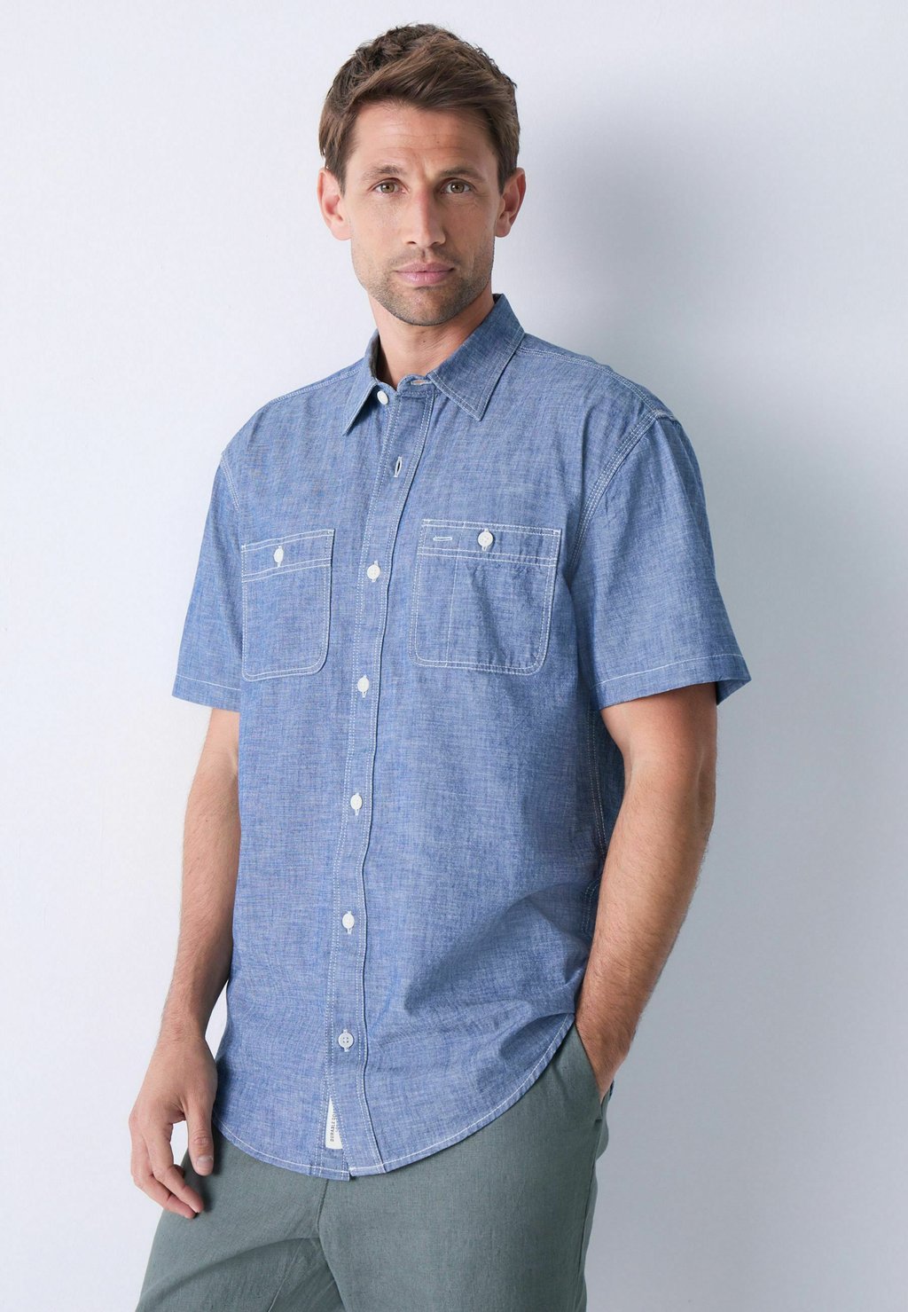 

Рубашка REGULAR FIT - SHORT SLEEVE Next, синий