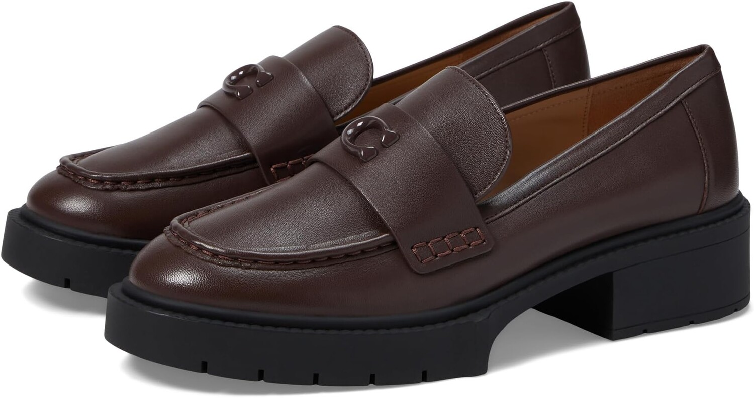 

Лоферы Leah Leather Loafer COACH, цвет Maple