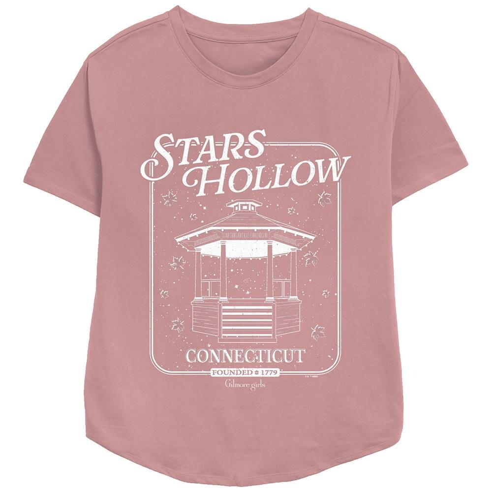 

Женская футболка свободного кроя с рисунком Gilmore Girls Stars Hollow Gazebo Licensed Character, цвет Mauve