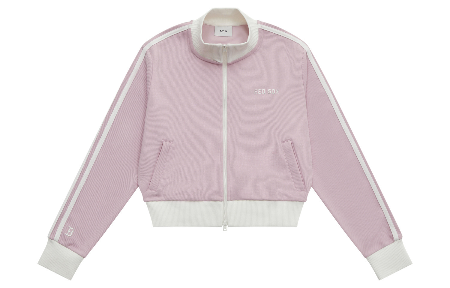 

MLB Куртка в стиле преппи Boston Red SS25 женская серо-розовая меланж, Heather Gray Pink