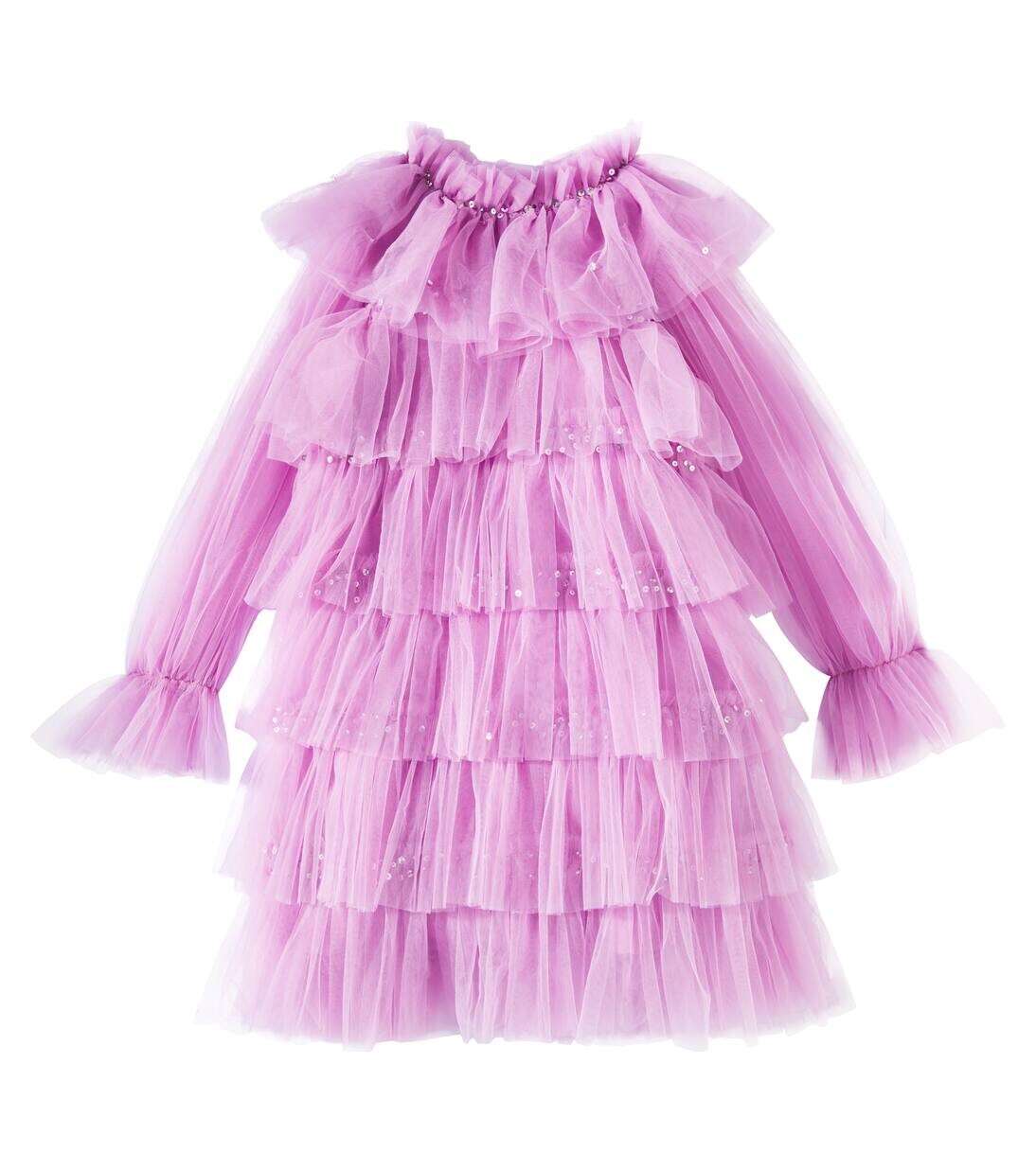 Платье из блестящего тюля с пайетками Tutu Du Monde, цвет mulberry