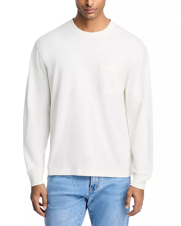 

Винтажная футболка с длинными рукавами и карманом Madewell, белый
