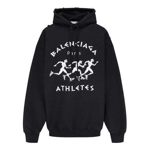 

Свитер ss21 printing hoodie black Balenciaga, черный