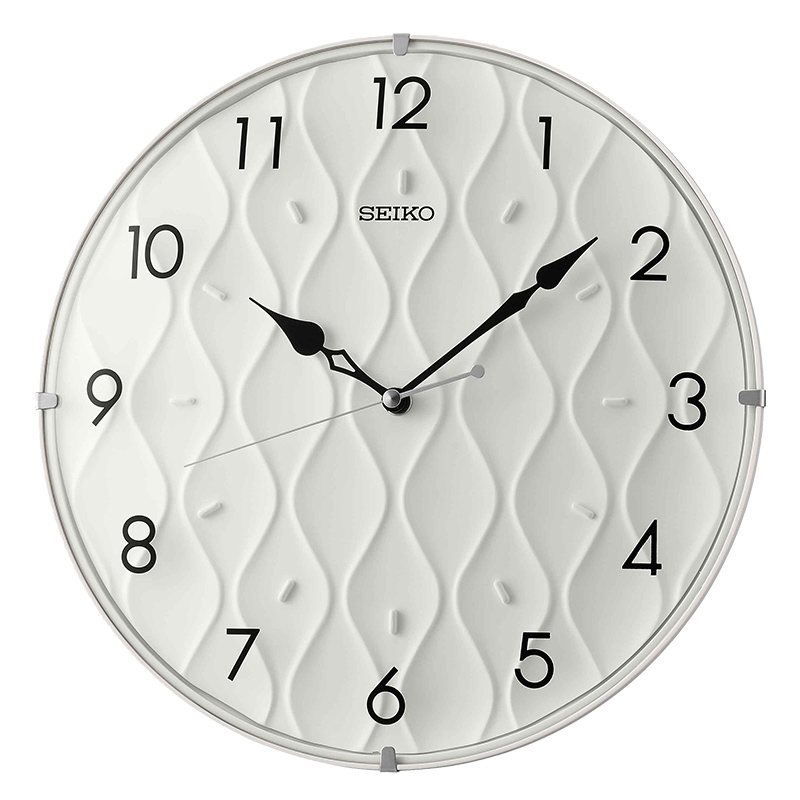 

SEIKO Часы Sweeping Seconds Movement Plexiglass Crystal Wall Clock Unisex White