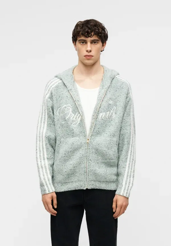 Худи-кардиган Adidas Originals, льняной зелёный