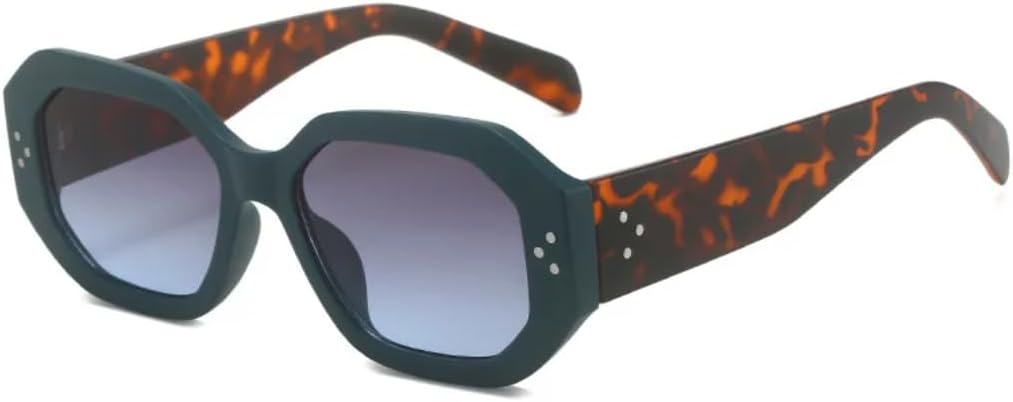 

Солнцезащитные очки для мужчин и женщин - защита UV400 - панк, маленькая оправа, линзы конфетных цветов, для занятий спортом на открытом воздухе и вождения DSVIGF, Green-grayblue