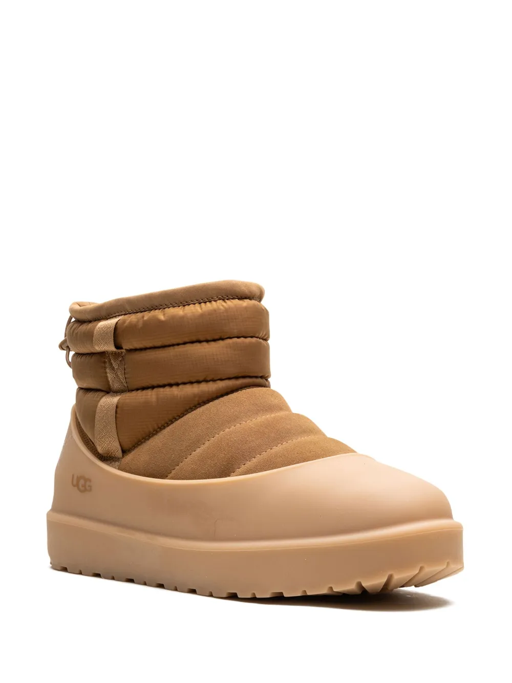 Мужские ботинки UGG Classic Mini стеганые с резиновой подошвой, коричневый — фото 2