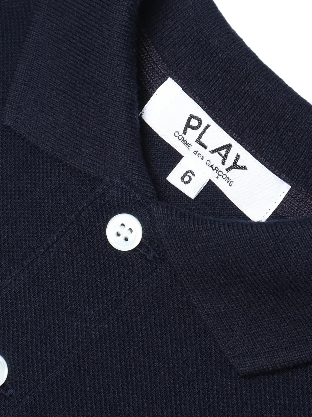 Поло с аппликацией в виде сердца Comme Des Garçons Play Kids, синий — фото 3
