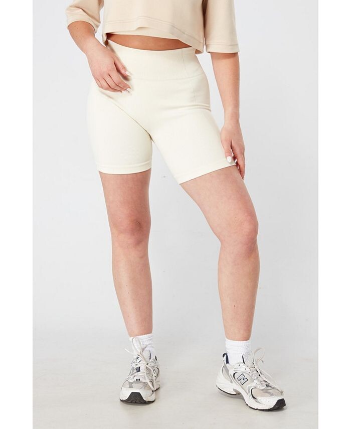 

Женские велосипедные шорты в рубчик без швов Twill Active, тан/бежевый