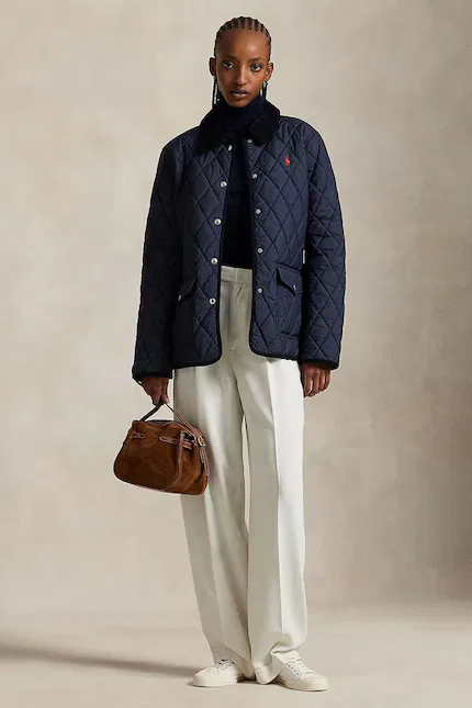 Куртка короткая стеганая Polo Ralph Lauren, синий — фото 3