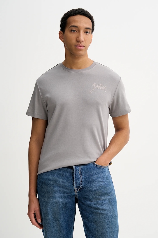 

Хлопковая футболка с надписью G-Star, серый