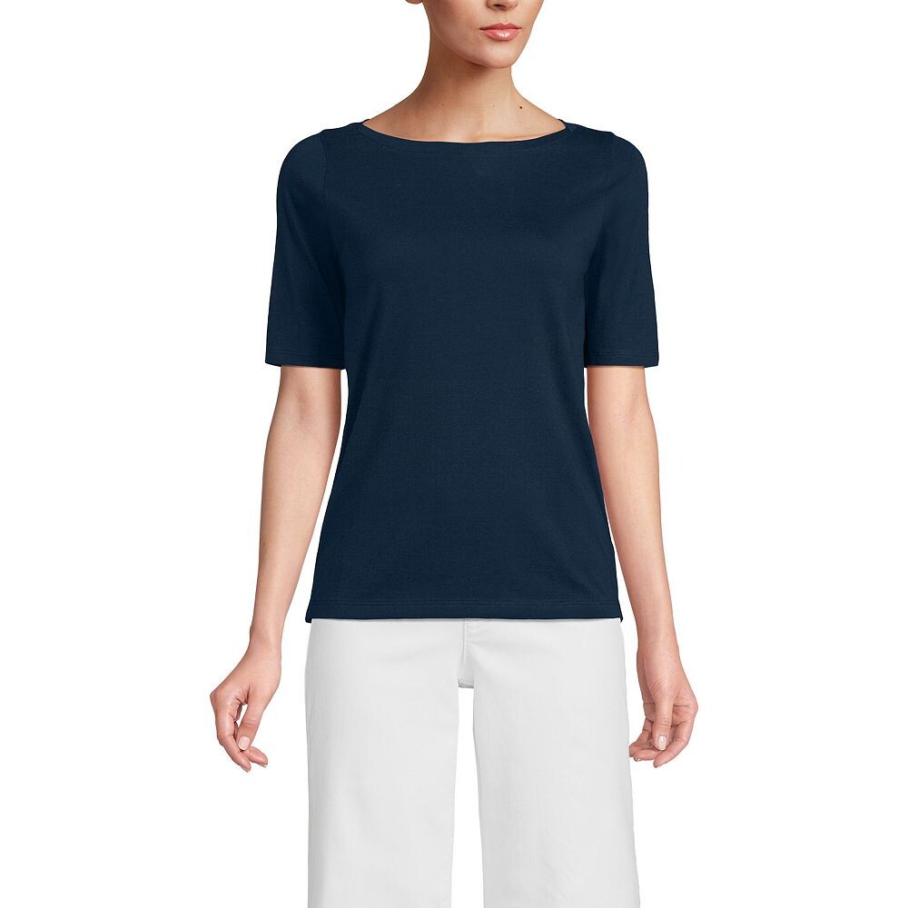 

Женский топ Lands End Supima Lands' End, цвет Radiant Navy