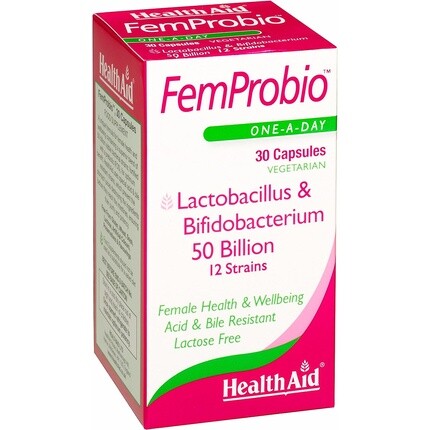 

HealthAid FemProbio Пробиотики, 30 вегетарианских капсул