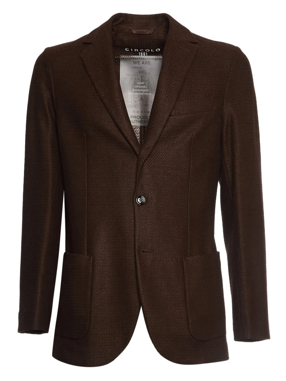 

Однобортный пиджак Circolo 1901, коричневый