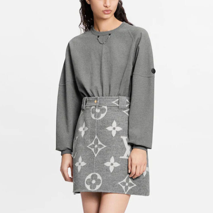 Юбка женская Louis Vuitton Casual, серый — фото 4