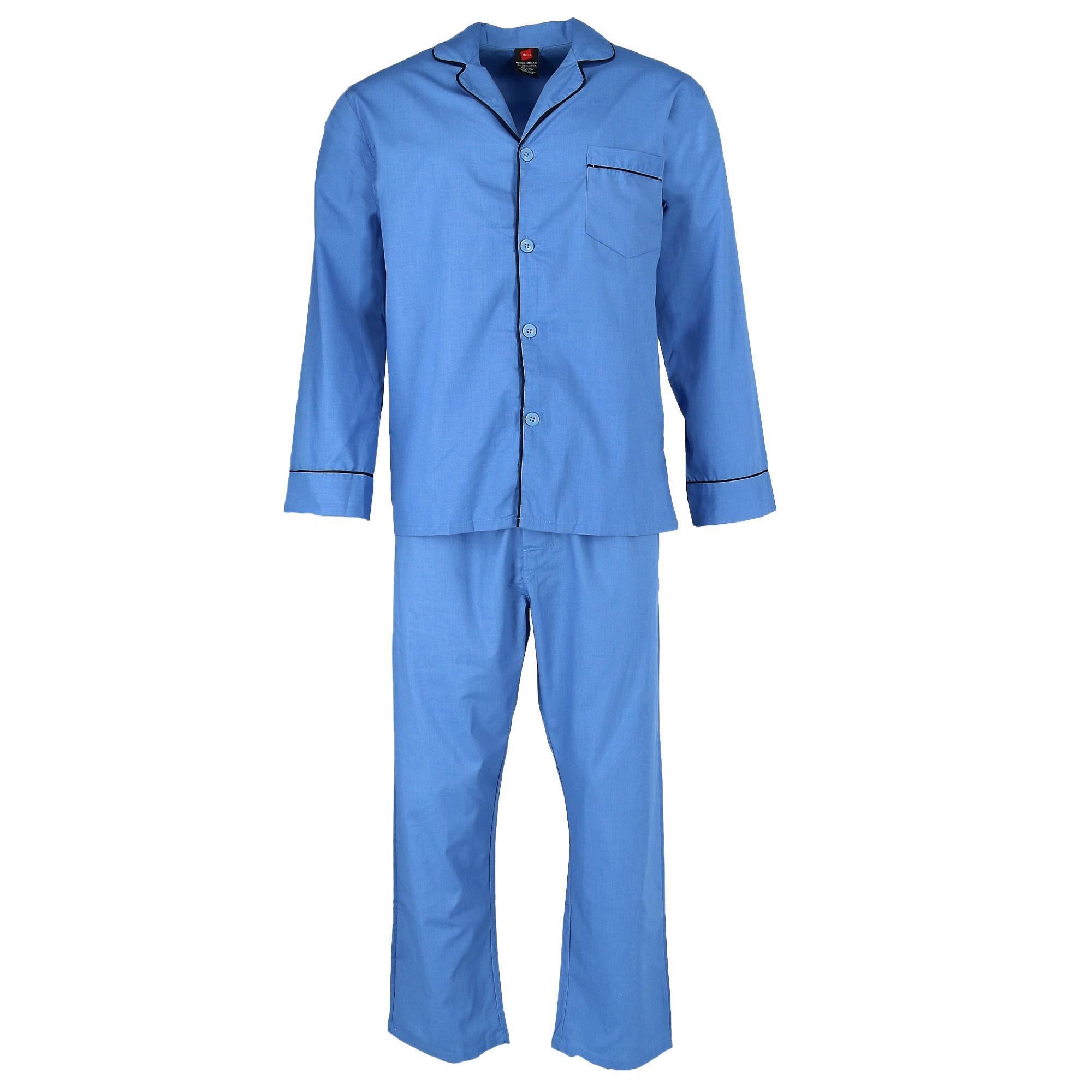 

Мужской пижамный комплект из сукна с длинными рукавами Hanes, синий