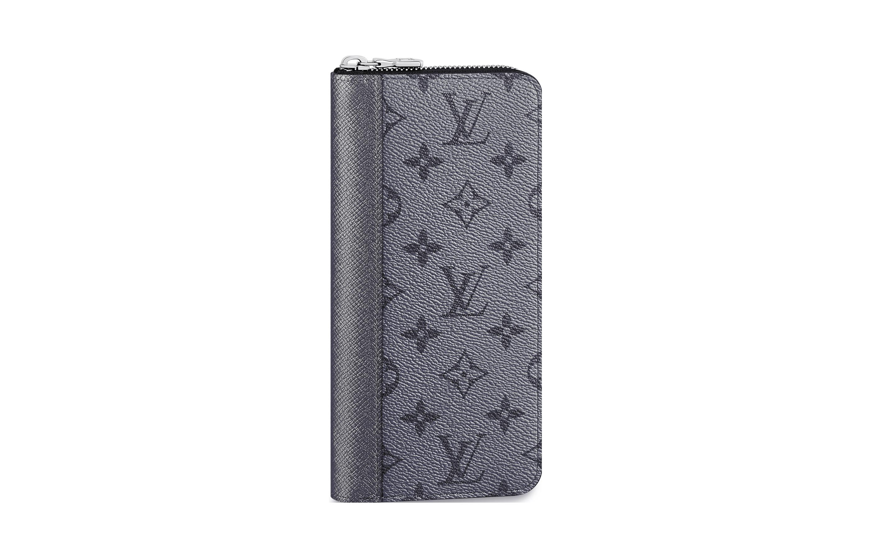 

LOUIS VUITTON Вертикальный кошелек Zippy в сером металлике