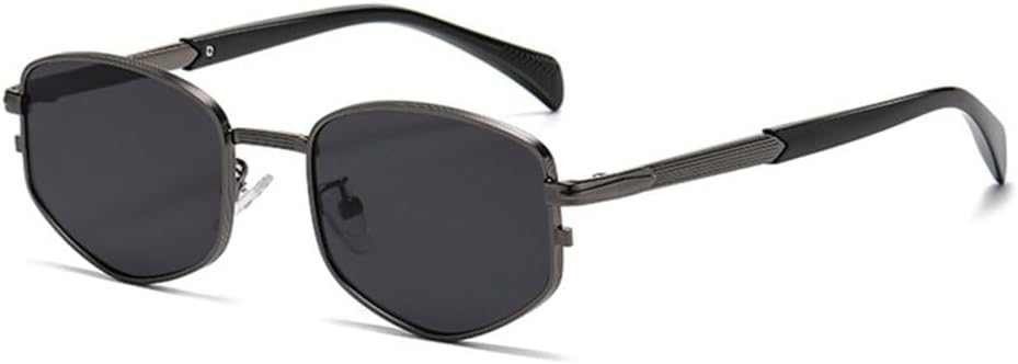 

Ретро-солнцезащитные очки квадратной формы из металла, женские, люксовые, с градиентным переходом цвета, защита от УФ-излучения UV400, мужские солнцезащитные очки MUTYNE, Gun Grey