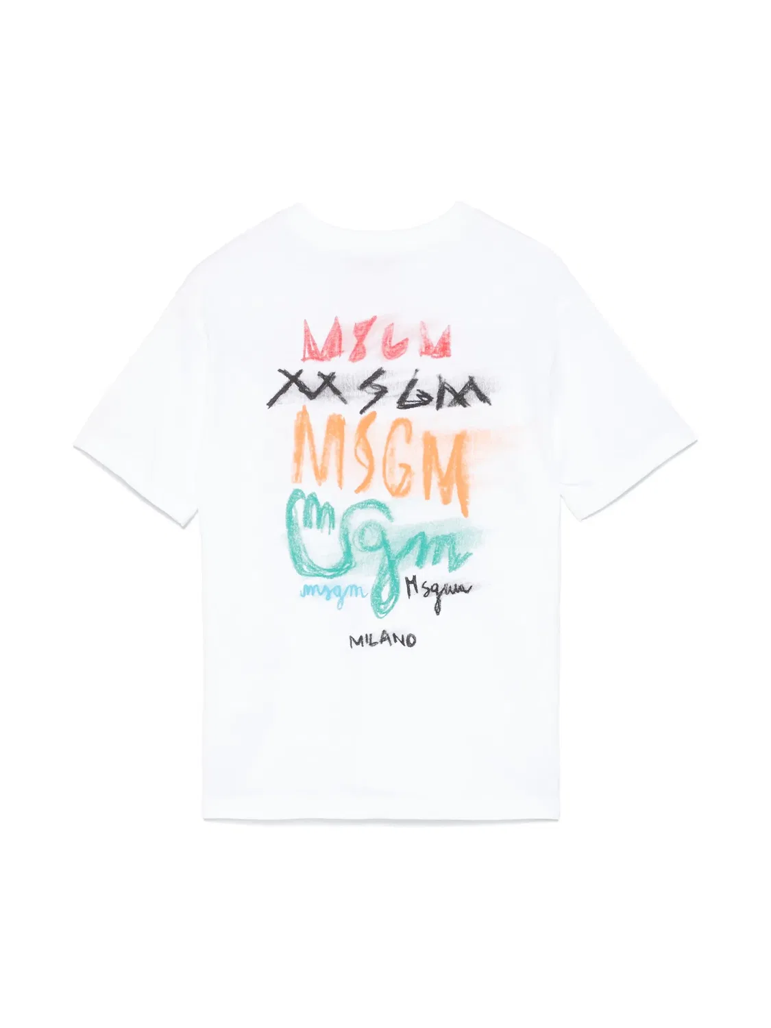 Футболка из 100% хлопка MSGM, белый — фото 3