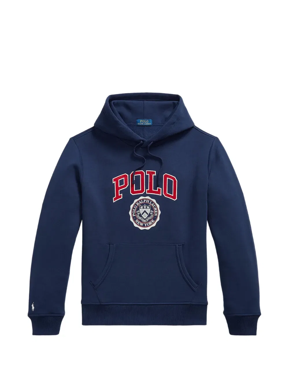 Худи с вышитым логотипом из флиса Polo Ralph Lauren, синий