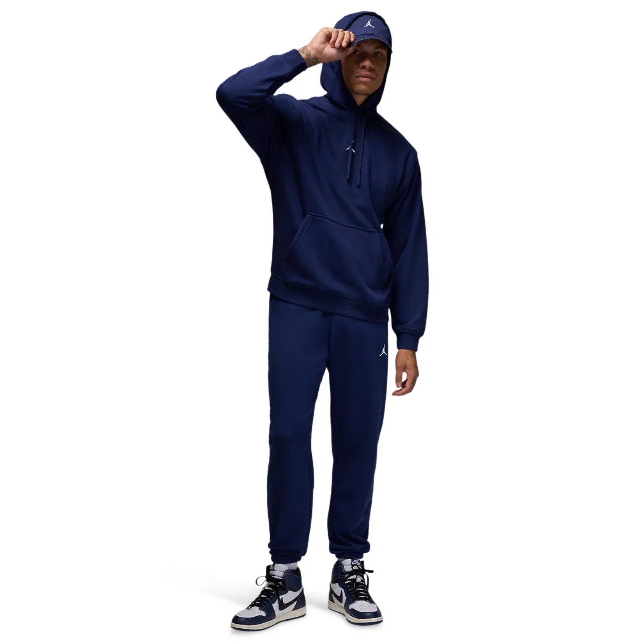 Мужские брюки Dri-FIT Sport Crossover Fleece Jordan, цвет Midnight Navy/White — фото 4