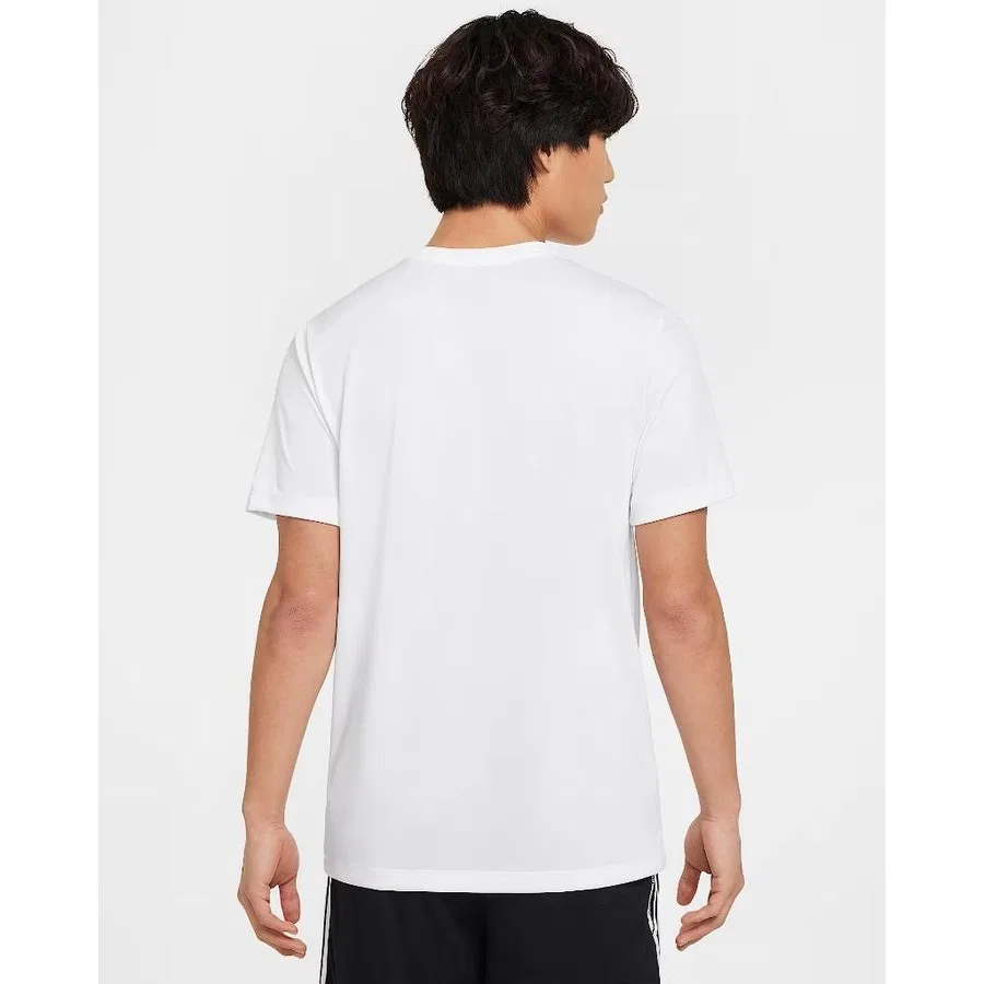 Футболка спортивная с коротким рукавом Dri-Fit Nike, Белый — фото 2