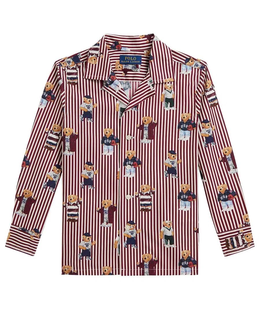 Рубашка с длинным рукавом Polo Bear Striped Shirt Polo Ralph Lauren, Bear Stripe