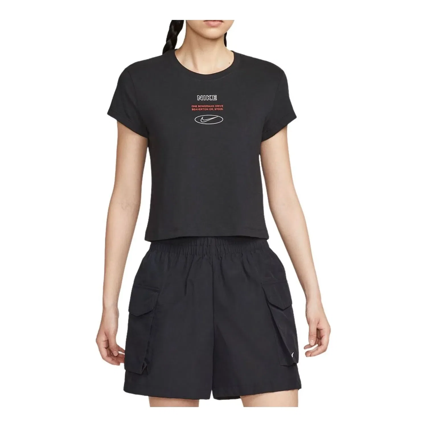 Женская футболка Sportswear graphic T-shirt 'Black' Nike, черный
