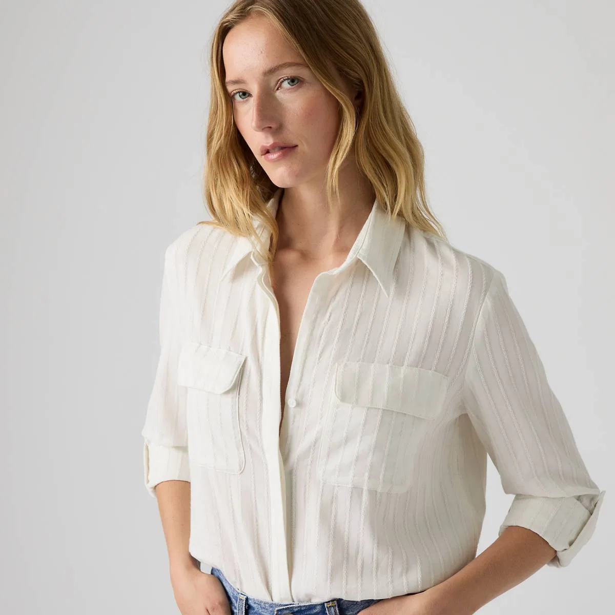 Рубашка на пуговицах Elane в стиле рабочей одежды Levi's, Cloud Dancer - White — фото 2