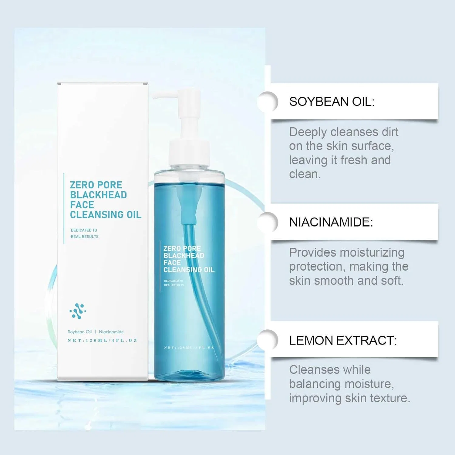 Очищающее масло Pore Control Oil для лица, лимон, 120 мл Generisch — фото 4