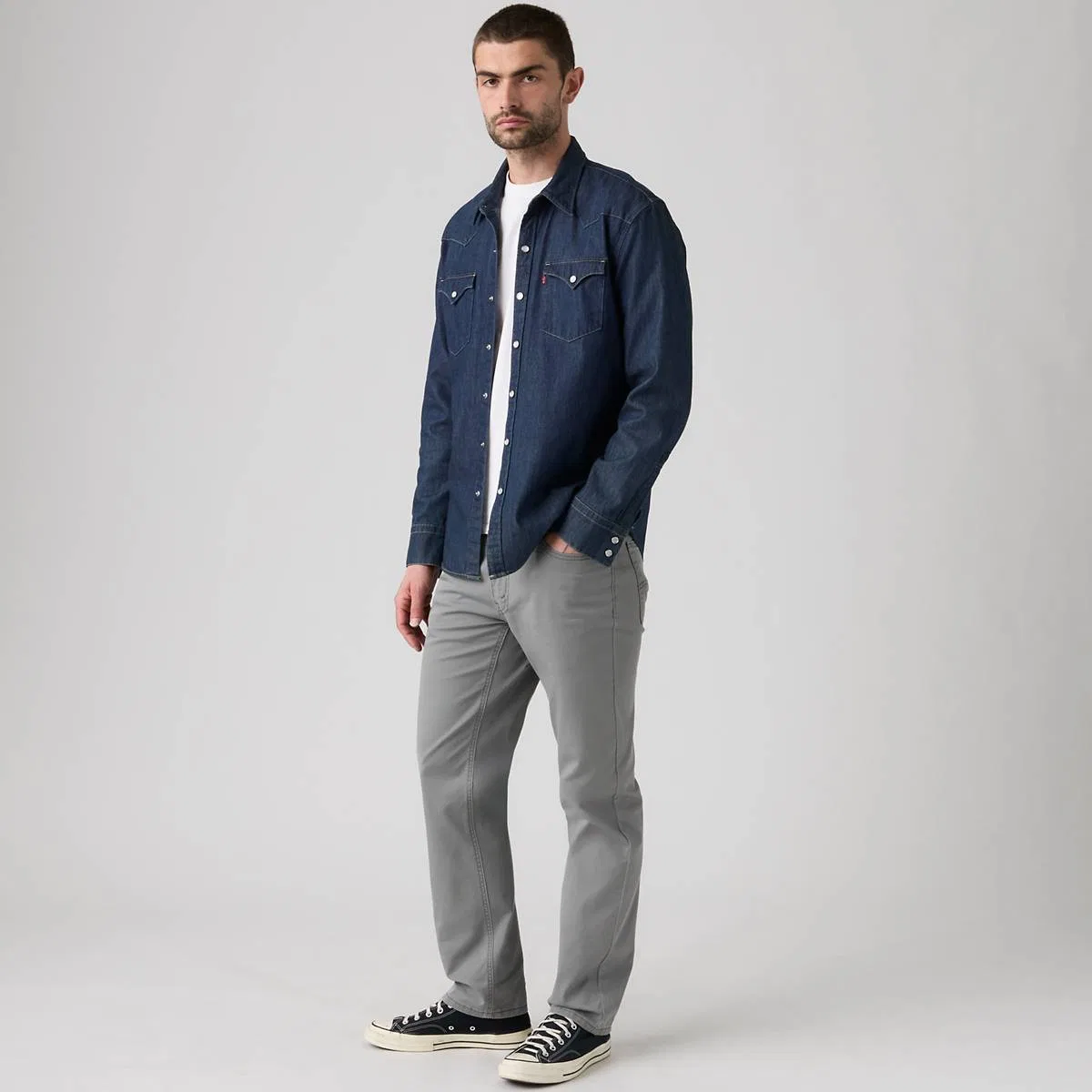 Мужские джинсы из саржевой ткани с зауженным кроем, модель 541 Levi's, Pewter - Grey