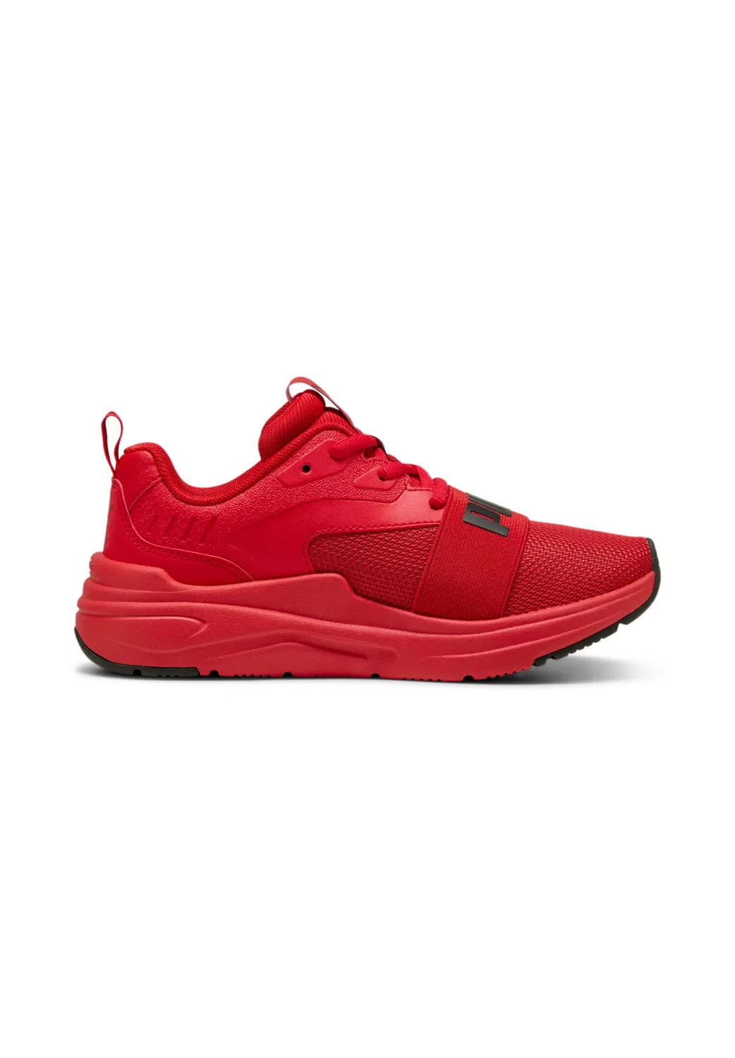 Детские кроссовки с шнуровкой SOFTRIDE Wired 2 JR Puma, Red Black — фото 2