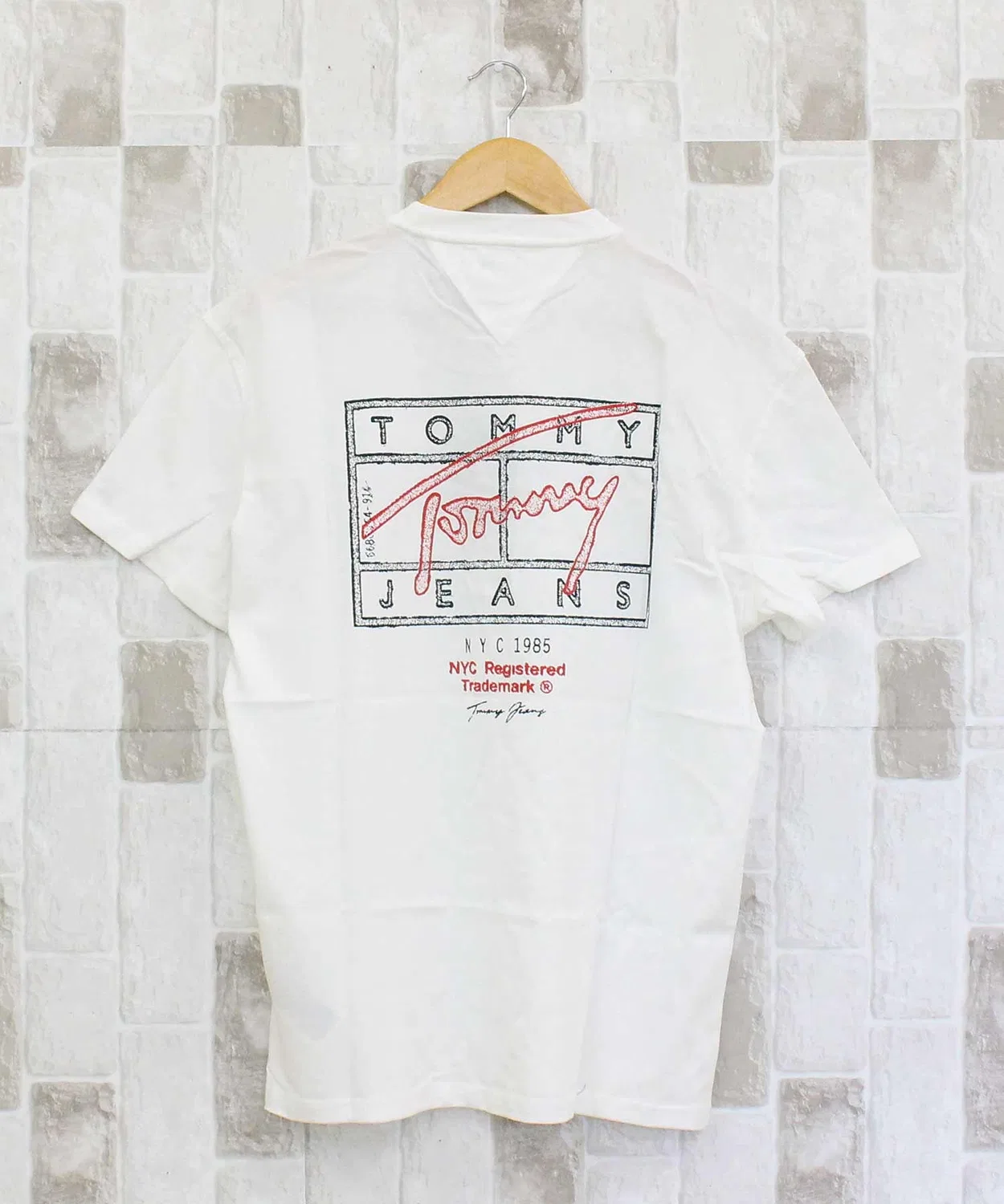 Мужская футболка с принтом TMJ Regular Sign Spray SS Back Print TOMMY HILFIGER, Natural