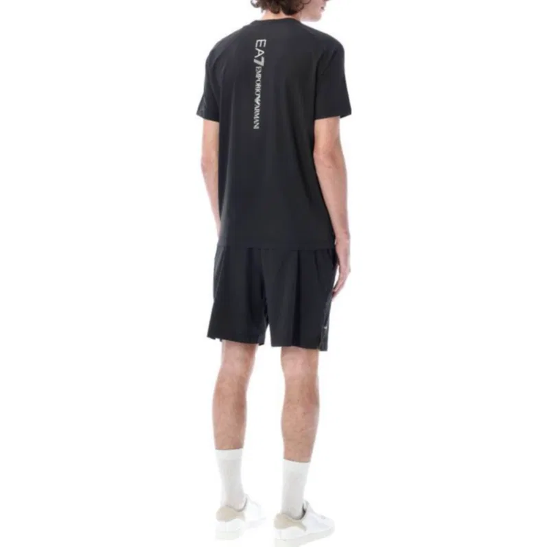 Мужской спортивный костюм с логотипом, EMPORIO ARMANI, Black — фото 4