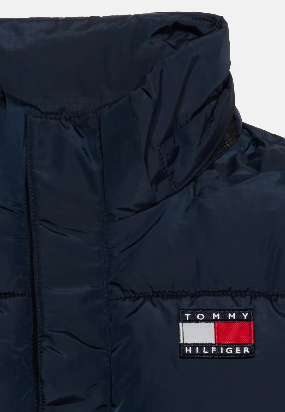 Фирменная пуховая куртка унисекс - зимняя куртка Tommy Hilfiger, Dark Blue — фото 4