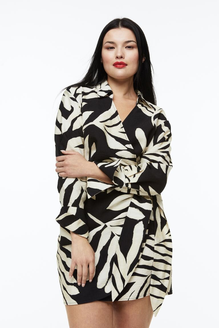 

Облегающее платье H&M, черный/узор