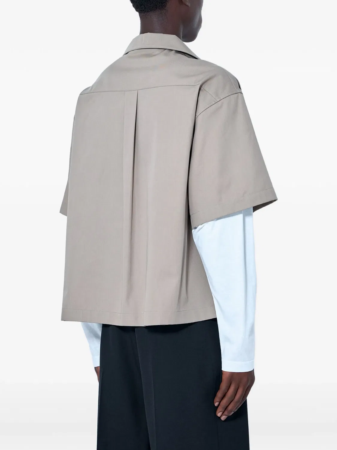 Хлопковая рубашка с клапанами Balenciaga, нейтральные — фото 2