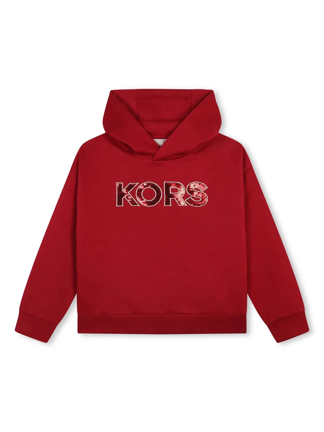 Джерси-худи с пайетками и логотипом Michael Kors, красный