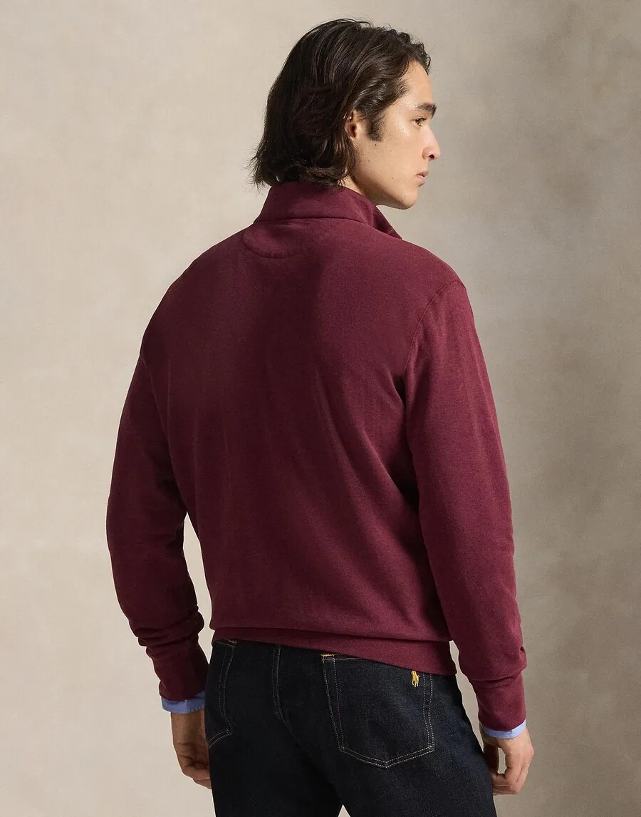 Толстовка Polo Ralph Lauren винно-красного цвета — фото 4