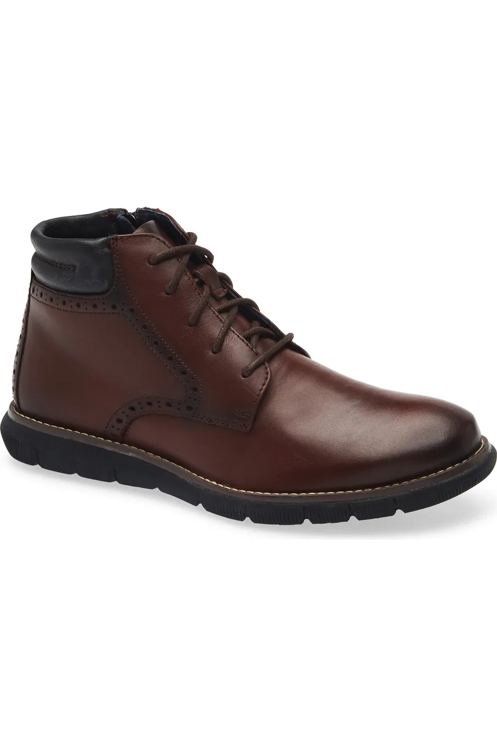 Детские ботинки на шнуровке с мыском Plain Toe Johnston & Murphy, Mahogany Full Grain