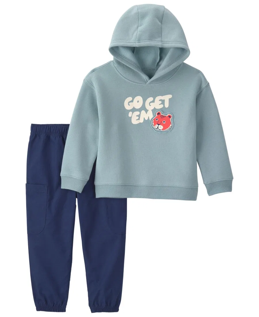 Комплект из свитшота и брюк с капюшоном и принтом Go Get Em Tiger Carter's, Blue
